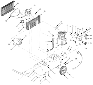 Part Location Diagram of MC014502AV Campbell Hausfeld Motor,1/2Hp,60Hz,Weg